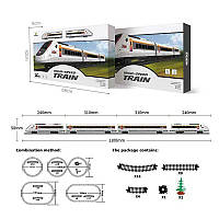Залізниця 1623 B Штрих=62384 (8) звуки, підсвічування, 4 вагони, в коробці