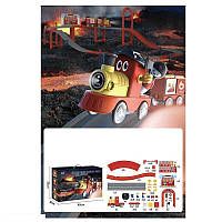 Залізниця 516 (12) 135 елементів, звуки, підсвічування, потяг, вагони, фігурки персонажів, муляжі оточення, в коробці