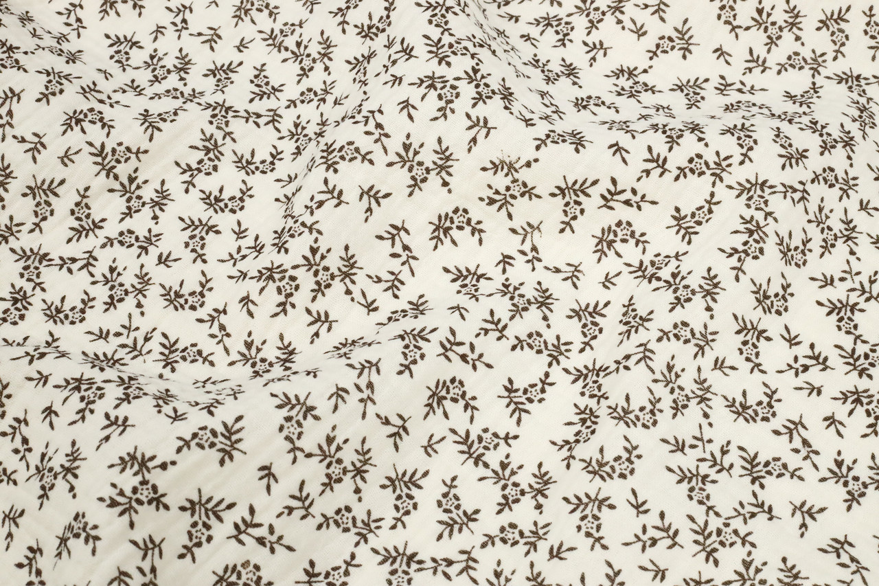 Муслін жатка Дрібні коричневі квіточки 135 см, фото 1