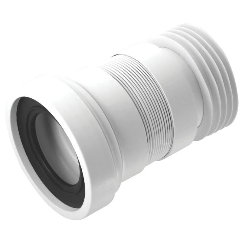 Труба розтяжна для унітазу гофра 180-230 мм з ущільнювачем WC-F18R McALPINE