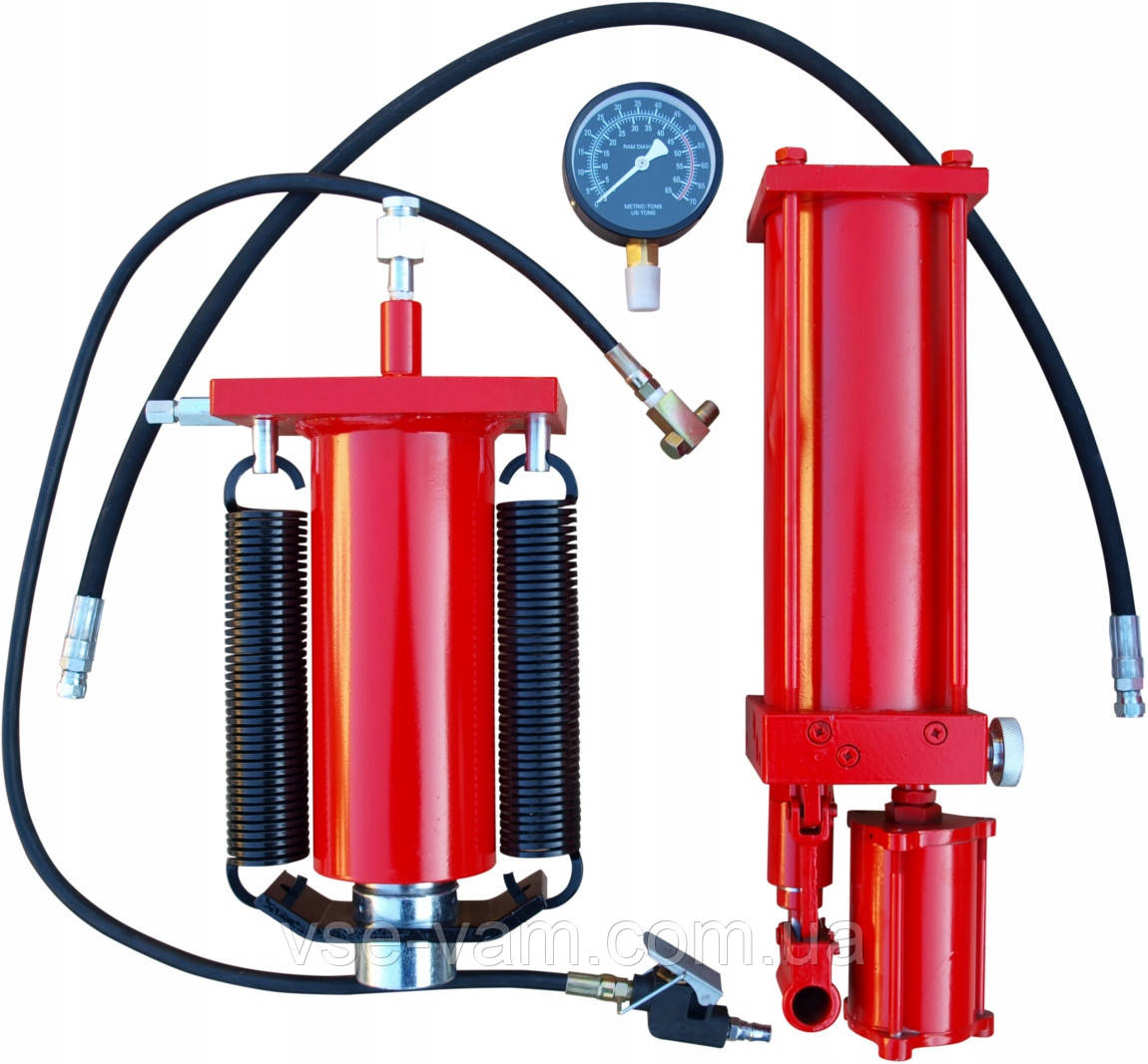 Комплект для преса 50т. Гідравлічний набір 50тонн насос пневматичний, фото 1