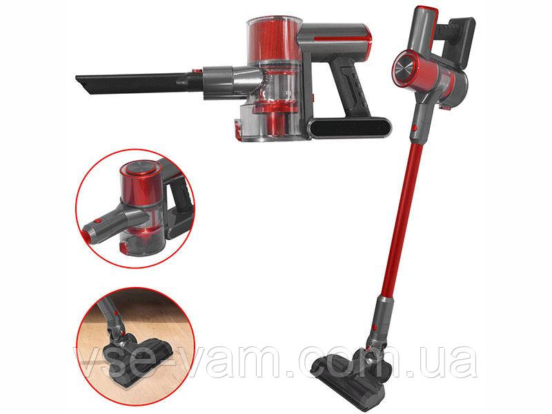 Пилосос вертикальний 3в1 DMS VCA 22RG 2200 mAh Black Red, фото 1