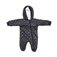 Дитячий комбінезон демісезон Twins Soul плащівка/фліс 12-18 міс чорний