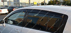 Вітровики вікон Ніссан Тііда 1 С11 (дефлектори бічних вікон Nissan Tiida C11 hb) 