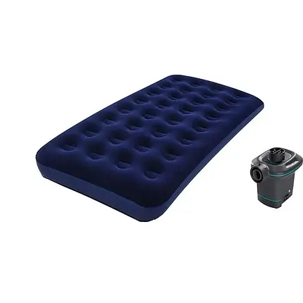 Надувний матрац Pavillo Bestway 67471 (матрац 67001, електронасос 66640). Одномісний 99 х 188 х 22 см, фото 1