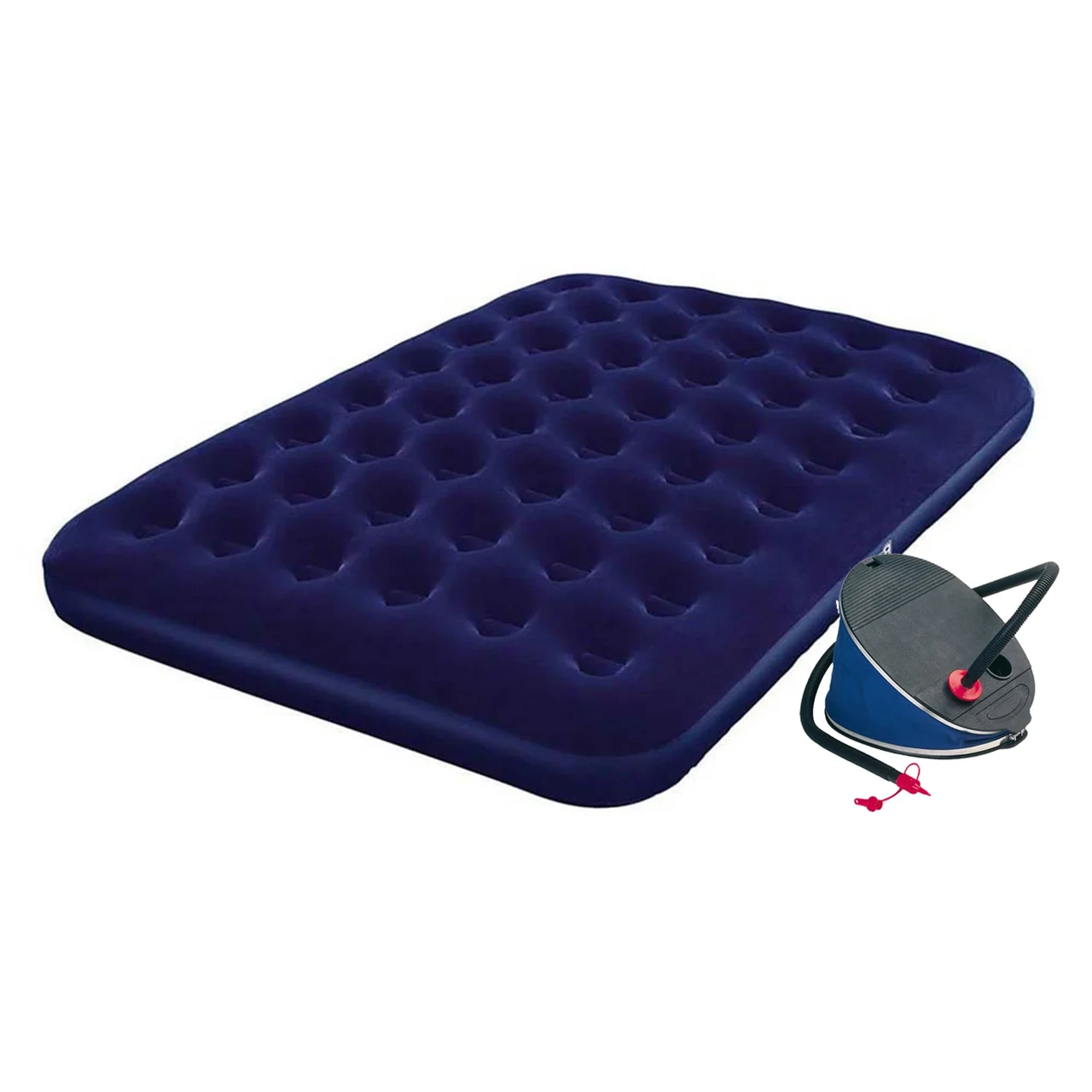 Надувний матрац Pavillo Bestway 67226 (матрац 67003, ножний насос 68610). Двомісний 152 х 203 х 22 см