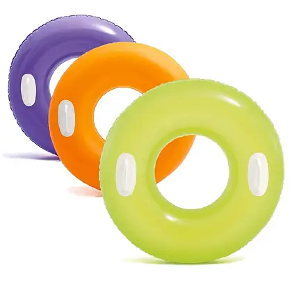 Надувне коло Intex 59258 «Глянець», з ручками, 76 см, фото 1