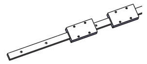 Y direction rail and slider(2 sliders included), Part Code - 1.20.14.0000129