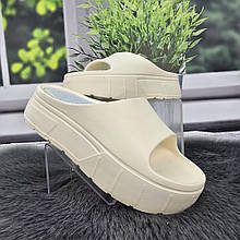 Шльопанці сланці жіночі Progress молочні пінкові на платформі 4768