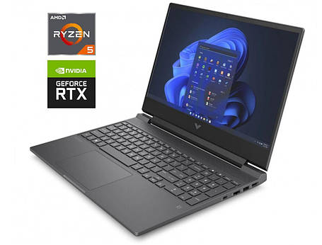 Новий ігровий ноутбук HP Victus 15-fb1013dx/ 15.6" 1920x1080/ Ryzen 5 7535HS/ 8GB RAM/ 512GB SSD/ RTX 2050 4GB, фото 1