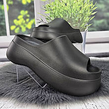 Шльопанці сланці жіночі Progress чорні пінкові на платформі 4769