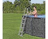 Басейн Bestway 561JZ Ø 671 x 132 см каркасний, пісочний фільтр-насос 8327 л/г, сходи, тент, Polysphere, фото 4