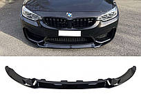 Губа ( переднього бампера ) Чорний глянець M3 F80 / M4 F82 ( CS ) на BMW 3 Series F30 / F31 2011-2018 року
