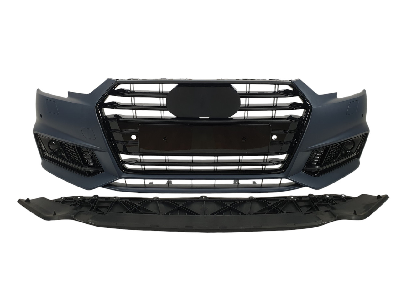Передній бампер ( стиль S4 ) під дистронік на Audi A4 B9 2015-2019 року