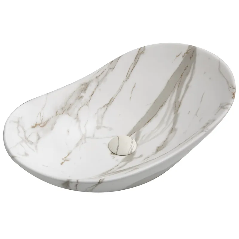 Раковина накладная MIXXUS PREMIUM WAVE-0105 MARBLE 620х360х160mm (MP6559), фото 1