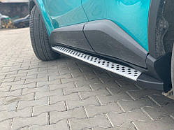 Бокові пороги Оригінал V1 (2 шт., алюм.) для Toyota C-HR 2016–2023 рр