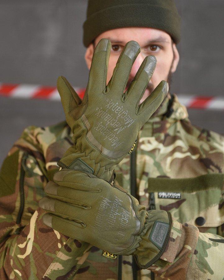 Тактичні рукавички Mechanix "The Original® Covert Gloves" oliva НП5237