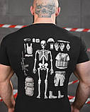 Тактична ХЛОПКОВА футболка NECRONIMICON скелет black НП5204, фото 4