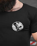 Тактична ХЛОПКОВА футболка NECRONIMICON скелет black НП5204, фото 5