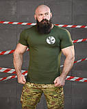 Тактична Бавовняна футболка NECRONIMICON хостер олива НП5203, фото 3