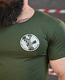 Тактична Бавовняна футболка NECRONIMICON хостер олива НП5203, фото 5