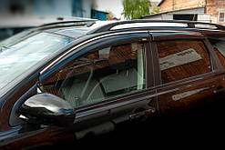 Вітровики з хромом (4 шт, Niken) для Nissan Qashqai 2010-2014рр