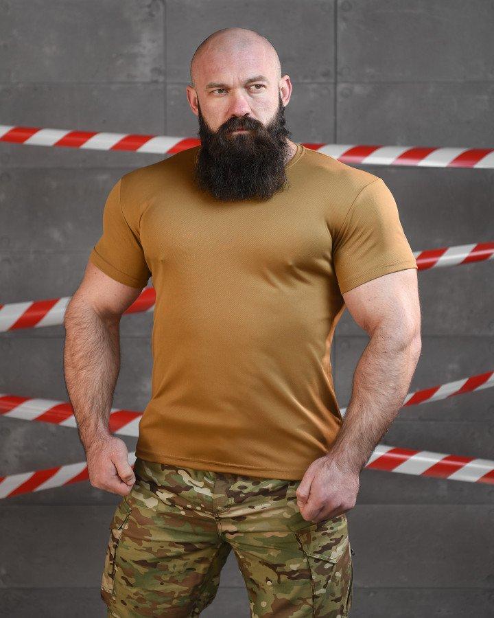 Тактична футболка потоотводящая SABUR ПОСАДКА КАЙОТ ВТ5079, фото 1