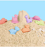 Пісок кінетичний для дітей “Світ динозаврів”, маса для ліплення набір для творчості з формами для ліплення, фото 4