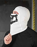 Флісова балаклава біла череп ТР6412, фото 2