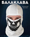 Флісова балаклава біла череп ТР6412, фото 3