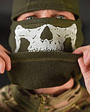 Флісова балаклава олива череп ВТ4798, фото 3
