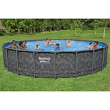 Басейн Bestway 561JZ Ø 671 x 132 см каркасний, пісочний фільтр-насос 8327 л/г, сходи, тент, Polysphere, фото 5