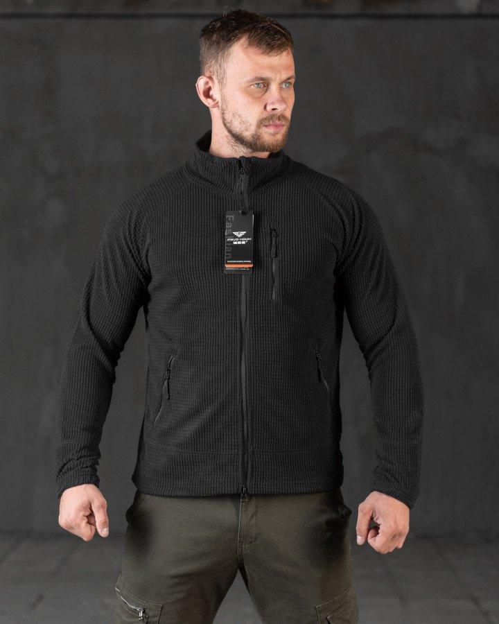 Флісова кофта Windblock Tactical чорна ВТ0550