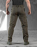 Тактичні штани SoftShell oliva з гумкою ВТ7618, фото 3