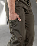 Тактичні штани SoftShell oliva з гумкою ВТ7618, фото 5