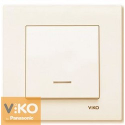 Вимикач з підсвічуванням Крем Karre Viko, 90960119