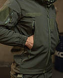 Демісезонний тактичний костюм софтшол Softshell ROCKET олива НП4862, фото 9
