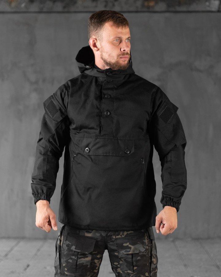 Куртка анорак чорна НП4888, фото 1