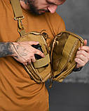 Сумка на плече тактична рюкзак однолямковий silver knight кайот ВТ9952, фото 3