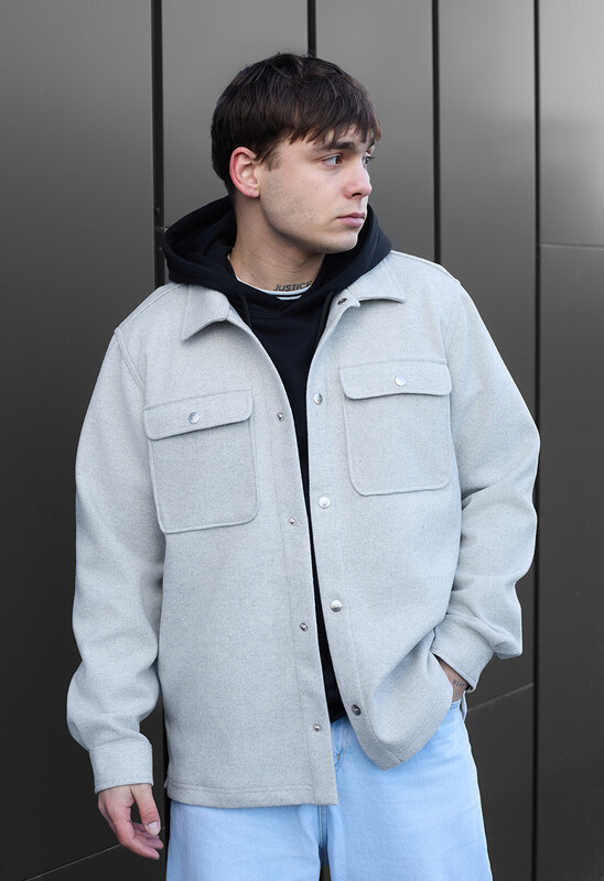 Куртка-сорочка для чоловіків від Staff light gray
