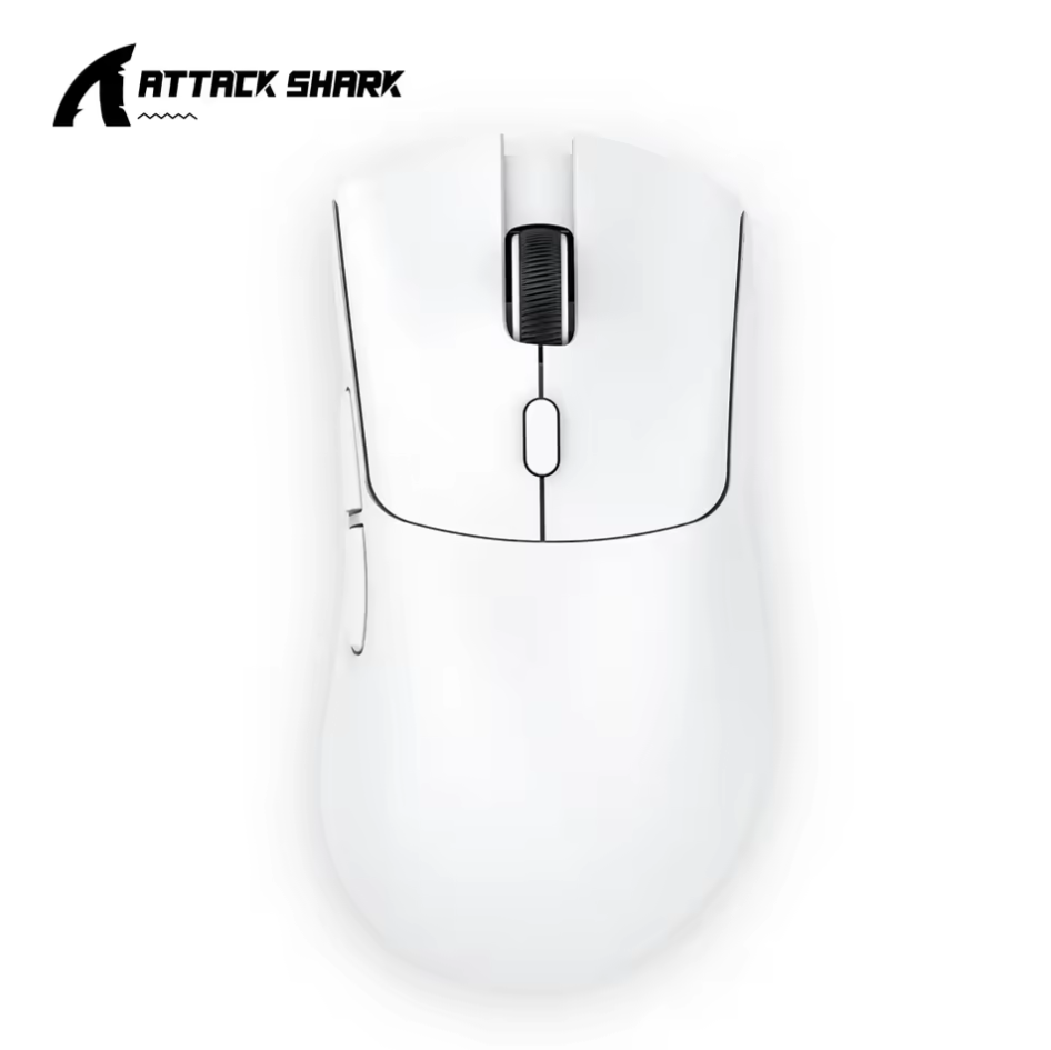 Миша ігрова Attack Shark R1 (сенсор PAW3311) бездротова, біла, фото 1