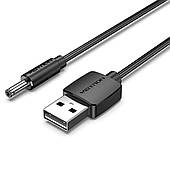 Кабель Vention USB to 3.5mm Barrel Jack 5V DC Power Cable Black 1m (CEXBF)