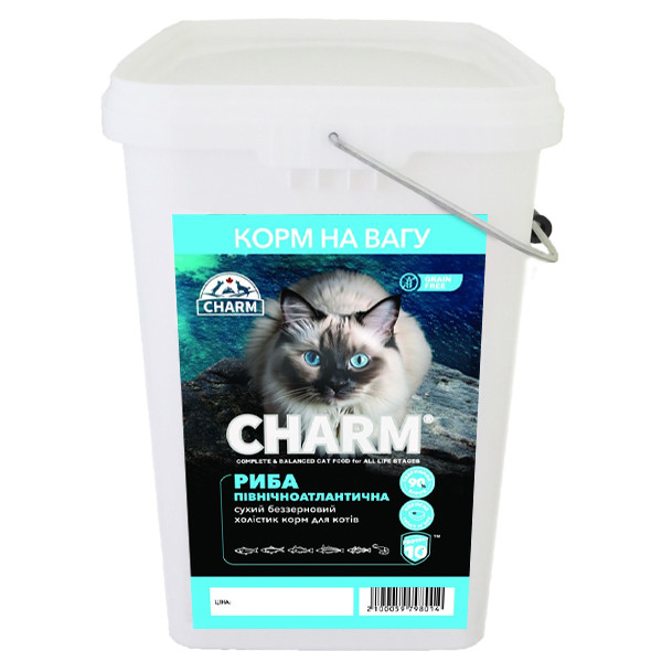 Charm North Atlantic Ocean Fish ЧАРМ ПІВНІЧНОАТЛАНТИЧНА РИБА сухий беззерновий холістик корм для котів, на вагу 1000 г