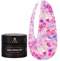 Глітер для дизайну F.O.X gel-polish Glow Glitter Love edition 012 5 мл