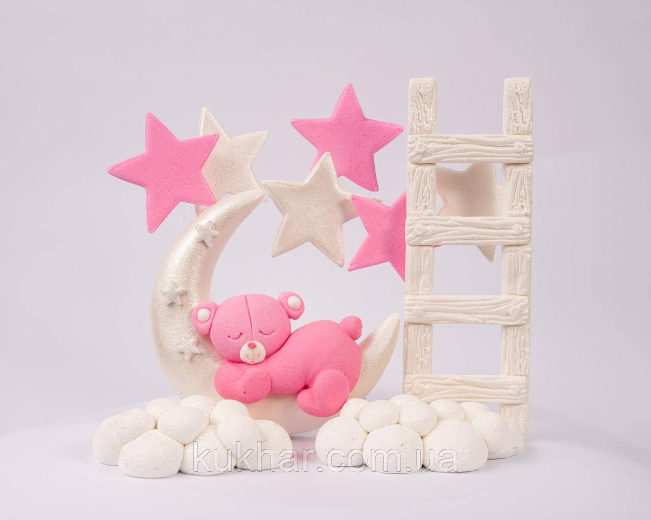 Прикраса на торт "ведмедик на місяць", фото 1
