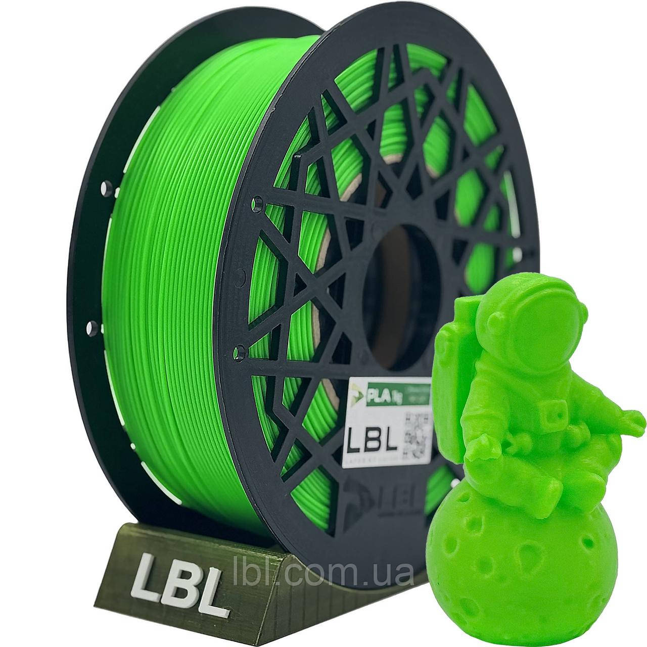 PLA (ПЛА) пластик Салатовий NEON для 3D принтера 1.0 кг / 335 м / 1.75 мм