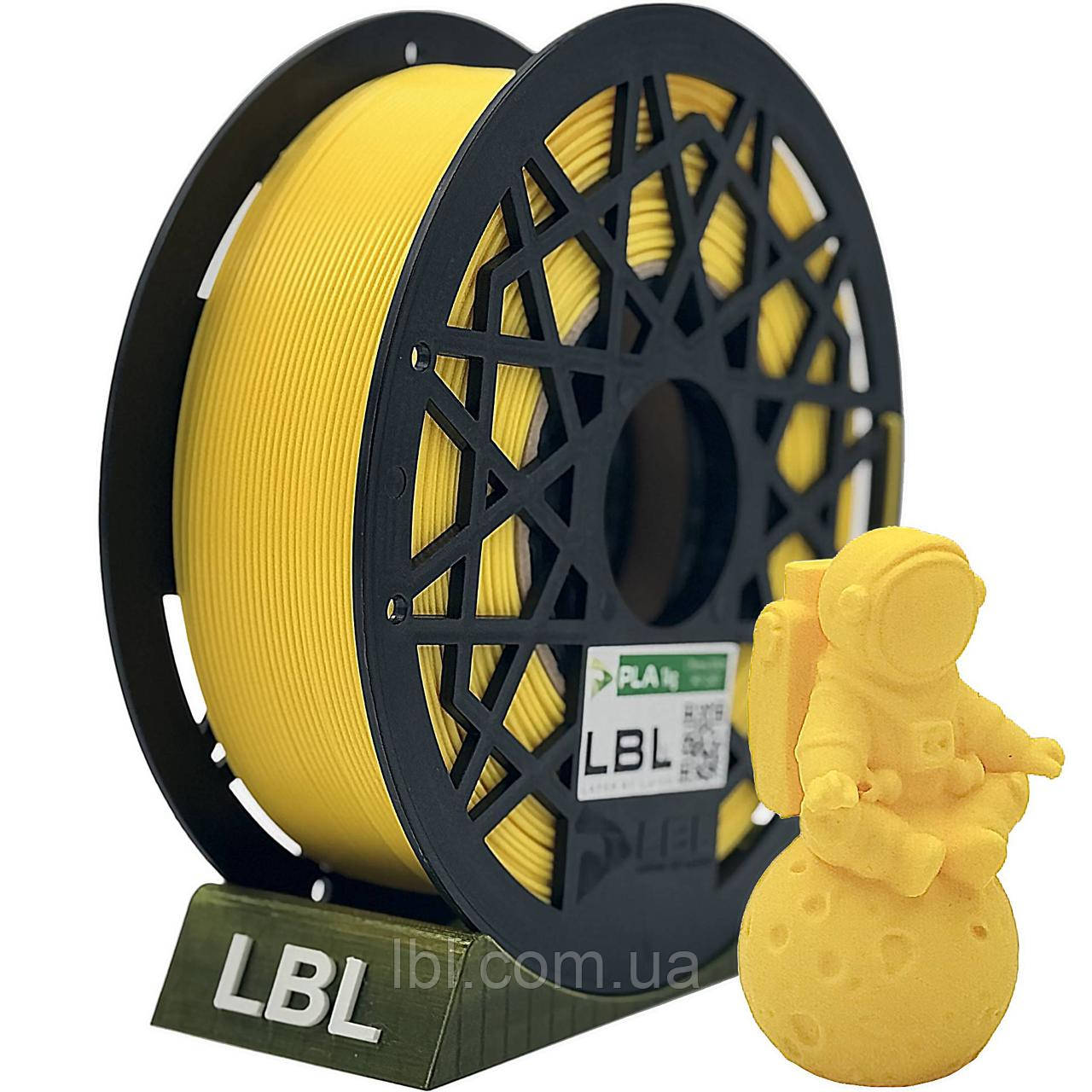 PLA (ПЛА) пластик Жовтий для 3D принтера 1.0 кг / 335 м / 1.75 мм