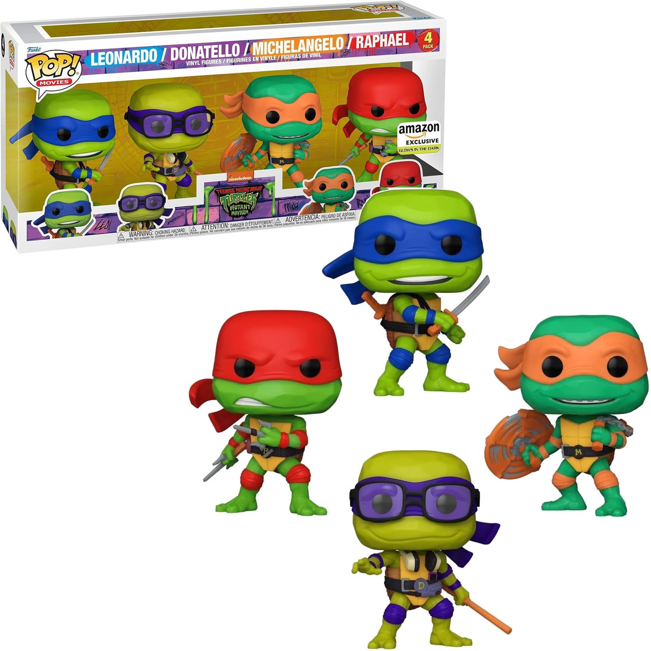 Набор Фигурок Фанко поп! Черепашки ниндзя тинейджеры светятся в темноте Five NFunko Pop! Ninja Turtles 73527 Набор Фигурок Фанко поп! Черепашки ниндзя тинейджеры светятся в темноте Five NFunko Pop! Ninja Turtles 73527