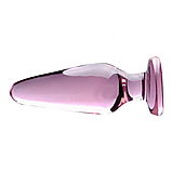 Анальна пробка з обмежувачем, Скляний корок 10 см, Анальний стимулятор конусної форми, Інтимні іграшки, фото 7