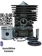 Поршнева на Husq 128R 125R 124L 125E 125C 125L128L 124R + 2 сальники циліндр з поршнем на бензокосу ЦПГ до мотокоси